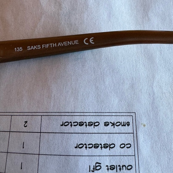Saks‎ Fifth Avenue Eye Frames 275 OTE7 135 - Picture 9 of 9